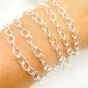 Sterling Silver Smooth Oval Link Chain
